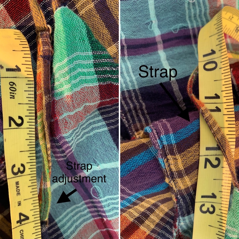 NWT Polo Ralph Lauren rainbow plaid boho tank top - Picture 13 of 15